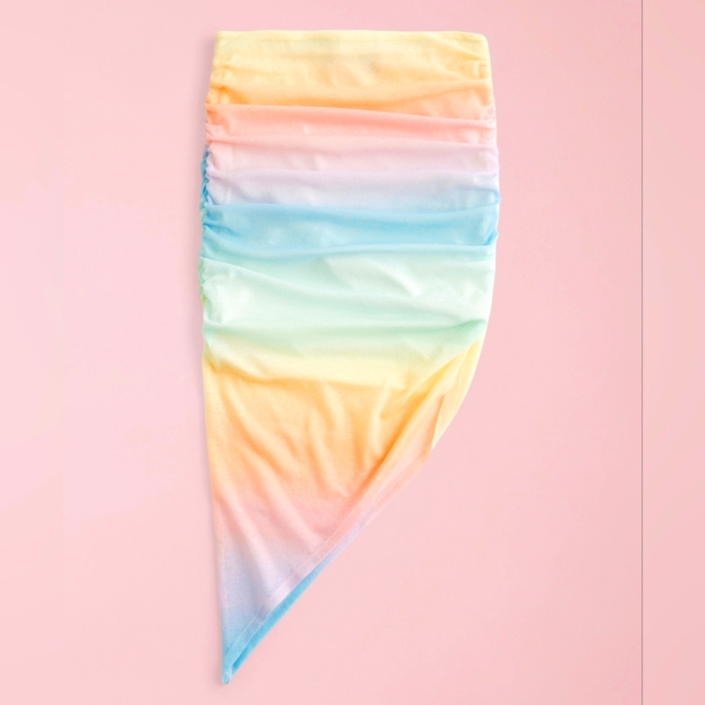 💥 Abercrombie & Fitch Mesh Asymmetrical Midi Skirt💥 NWT💥Size L💥